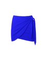 Outline image showing Mini Wrap Skirty Built-in Shapewear Swim Cover-Up - Sapphire