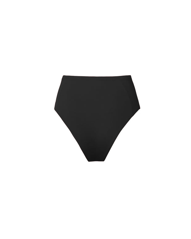 Outline image of Hi Cut High Waisted Kini Bottom Shaping Swimwear - Black