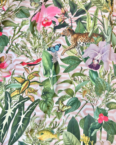 Fabric swatch of Sweetie Mesh Column Midi Shapewear Dress - Floral Ambrosia