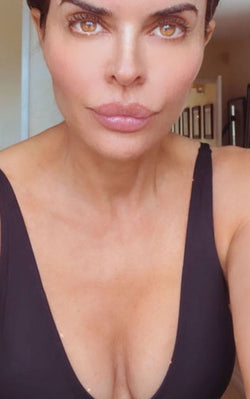 Lisa Rinna in sexy plungey black