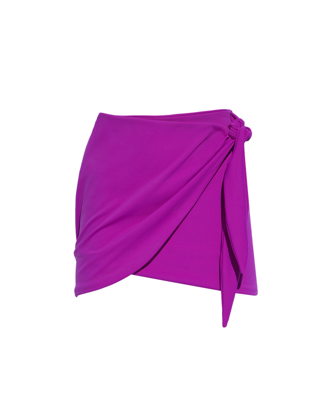 Outline image showing Mini Wrap Skirty Built-in Shapewear Swim Cover-Up - Orchid