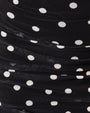 Fabric swatch of Sweetie Mesh Column Dress - Dot Black/White