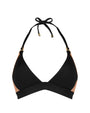 Outline image of Triangle Shapewear Bikini Top - Black/Tawny