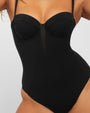 Bombshell Sculpting Bra-Sized Shapewear Swimsuit - Black details close up