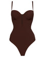 Outline image showing Bombshell Sculpting Bra-Sized Shapewear Swimsuit - Espresso