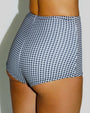 Boy Shortie Full Butt Coverage Shapewear Bottom - Gingham close up