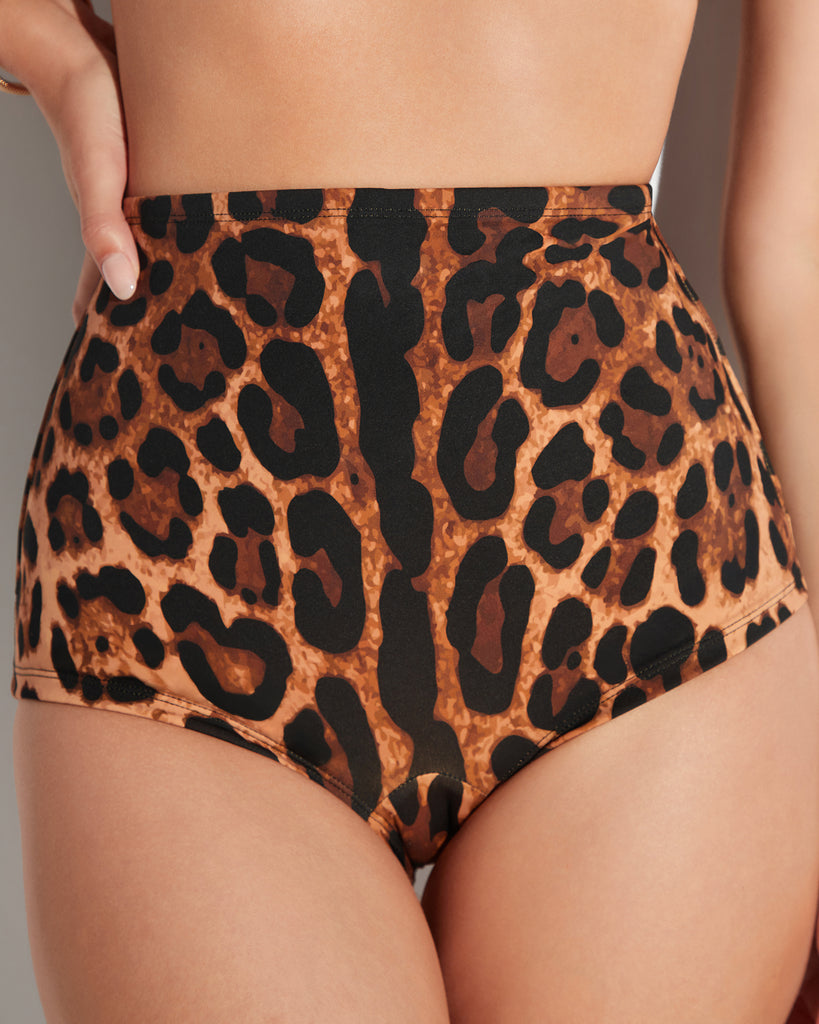 Boy Shortie Shapewear Bottom - Symmetric Leopard close up