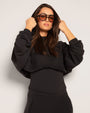 Cloudlined Corset Hoodie - Soft Black