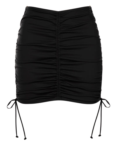 Outline image showing Mini Triangle Skirty Waterproof Shapewear Cover-Up - Black