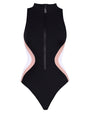 Outline image showing Sleeveless Surfy Shapewear Swimsuit - Contour Black/Rose/White