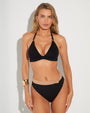 Brazilian Ring Kini Bottom - Black/Tawny