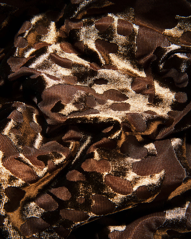 Close up fabric for Sweetie Long Sleeve Gown - Velvet Mesh Espresso