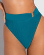 Brazilian Ring Kini Bottom - Wavy Oceana Bikini Shapewear Close up