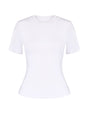 Outline image showing Sculpty Short Sleeve Shapewear Tee - White
