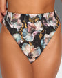 Close up of Hi Cut Smoothing Kini Bottom - Mystic Poppy front view