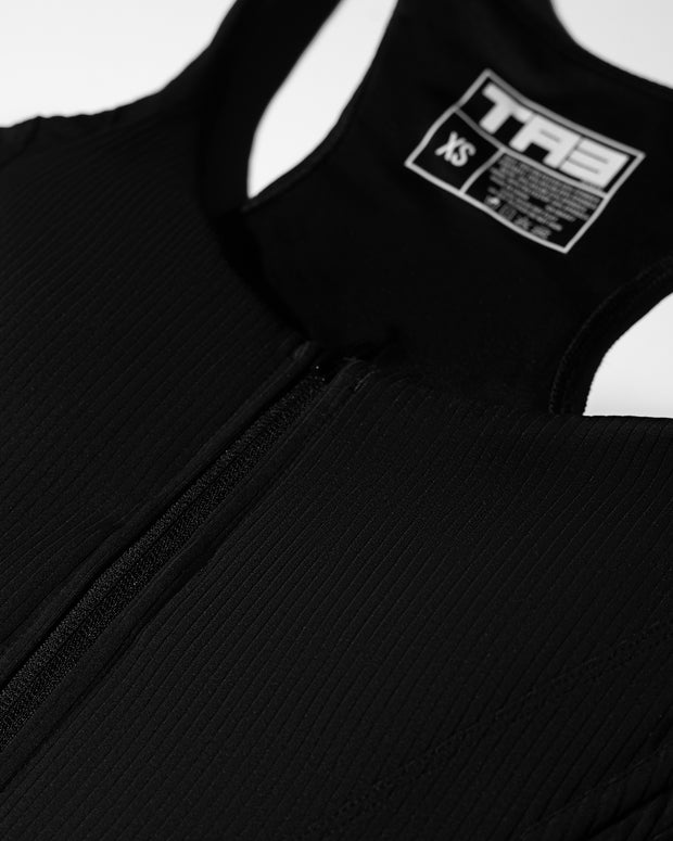 Flat lay of Corsety Scoop Neck Tank - Rib Black