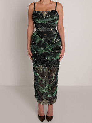 Transformation after wearing TA3 Shapewear Sweetie Mesh Column Dress.