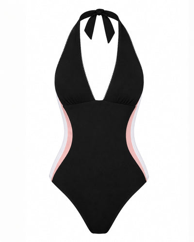 Outline image of Halter Plungey - Contour Black/Rose/White