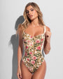 Front body view of Brazilian Lifty - Contour Rose Leopard/Pinky Oat on model