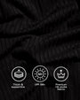 Fabric swatch of Halter Lifty - Contour Rib Black/Tawny